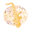 Saxophone music notes melody