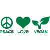 Peace love Vegan