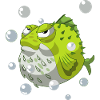 Cartoon comic puffer fish