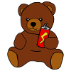 Teddy-Bär mit Energy Drink