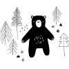 Bär tief im Wald