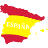 Karte Spanien, Spain, Map, Flag Map Spain