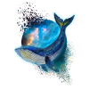 Wal - Galaxie - Aquarell