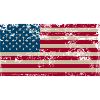 Drapeau américain vieilli
