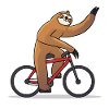 Faultier Fahrrad Radfahrer Geschenk