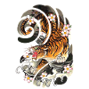 Japanese Tattoo Style Tiger Traditional