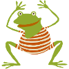 Frosch badet