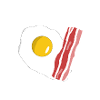 Egg with bacon