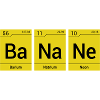 Banane Periodensystem Elemente PSE