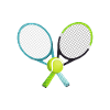 Tennisschläger kreuzend