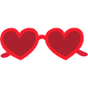 Herz Sonnenbrille rot Sommer Liebe