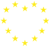 EU flag heart yellow