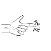 pew Schießen Pistole Fingerzeichen