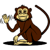 monkey funny loving wave