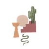 snake and cactus