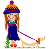 Fille avec chien