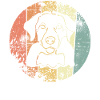 Labrador dog retro