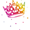 Crown Glitter Rainbow Love CSD LGBT