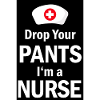 Nurse lægger bukserne im Im en sygeplejerske plakat