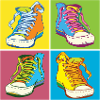 Andy Warhol Pop-Art Schuhe