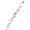 Clarinet white filled