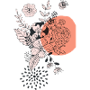 Julibel.Design /// Pastelflower design red circle