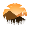 Sunrise mountains forest