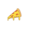 Pizza Slice Pop Art Motif