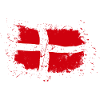 Denmark Flag - Vintage Look