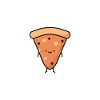 Laughing Pizza Slice Cartoon