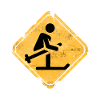 Grunge-Ski-Überquerungswarnschild