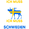Sweden moose flag holiday love