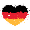 Germany Heart Black Red Gold