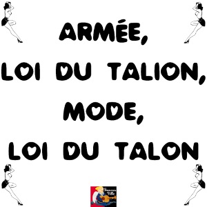 Dans Larmee Cest La Loi Du Talion Dans La Mode Naisten T Paita Jossa Rullatut Hihat Chacun Son T Shirt Chacun Son Bon Mot