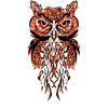 Owl in mandala pattern
