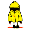 Creepy hooded man