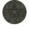 Pentacle runes Wicca witches symbol occult