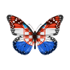 Butterfly Flag Of Croatia