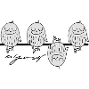 four birds
