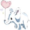 Elephant with balloon