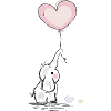 Eléphant avec cœur