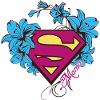 Superman Super Mama Blumen Pink