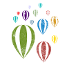 Bunte Ballons Heißluftballon Geschenk