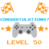 Level Up Congratulations Level 50 Raggiunto 50 Gebu