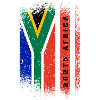 Bandiera vintage del Sudafrica / Regalo Johannesburg