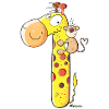 Singe sur Giraffe