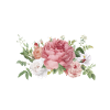Flowers roses peony bouquet spring
