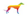Think Greyhound Rainbow Gift