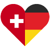 Germany Switzerland Heart Gift