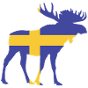 Sweden Flag Deer Moose